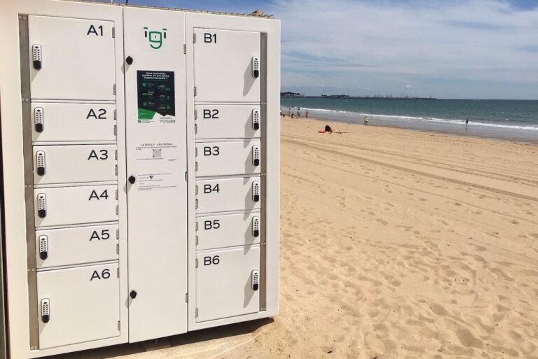Smart Lockers on beach